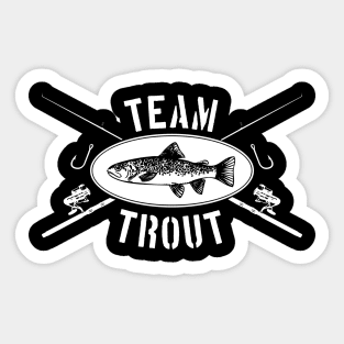 Team Trout (White) Sticker